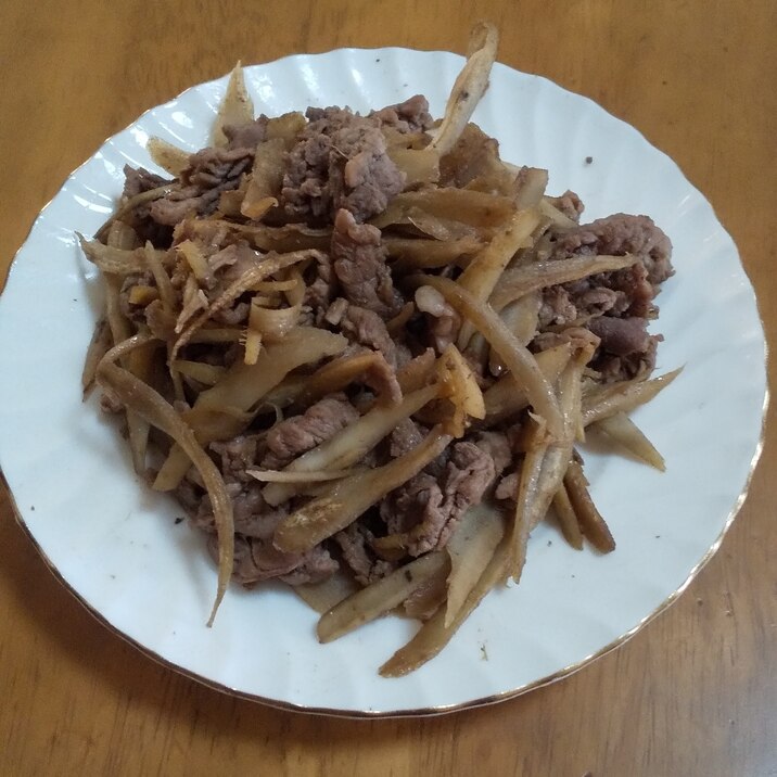 ショウガたっぷり！ごぼうと牛肉のしぐれ煮